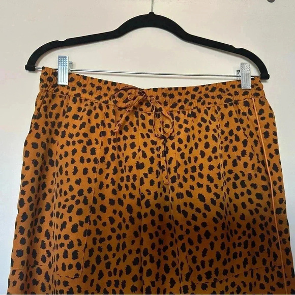 Joie Copper Daltona Drawstring Leopard Print Pants S - Picture 8 of 10
